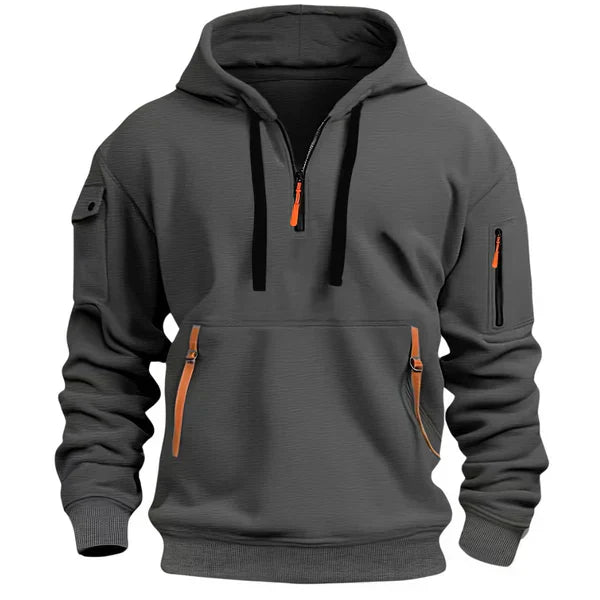 Alnick | Moderner Schiefergrauer Hoodie