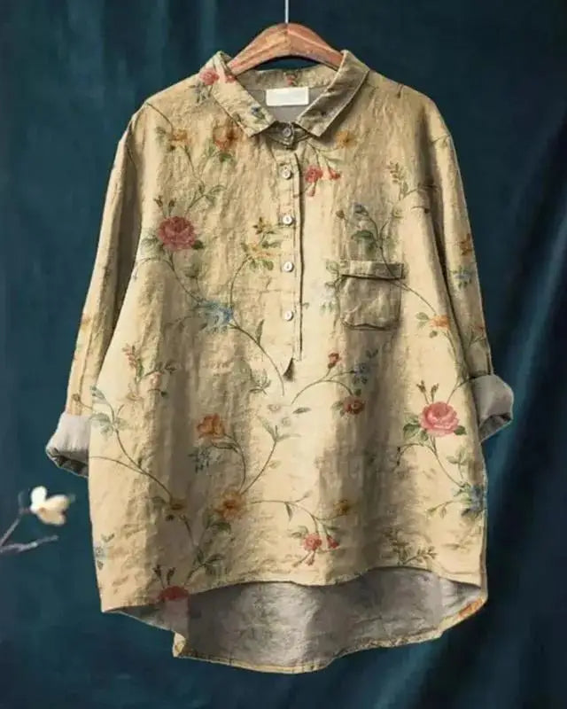 Amita | Vintage-Bluse mit Blumenmuster